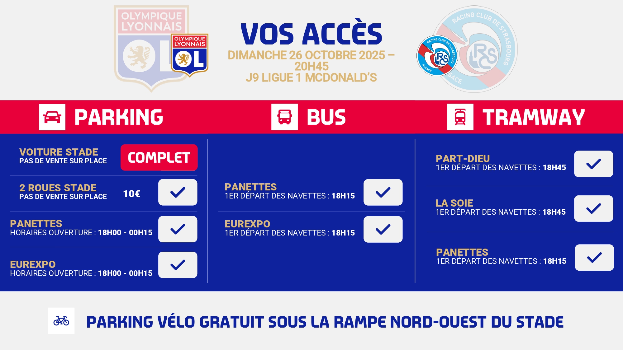 formazioni olympique lyonnais - racing strasburgo